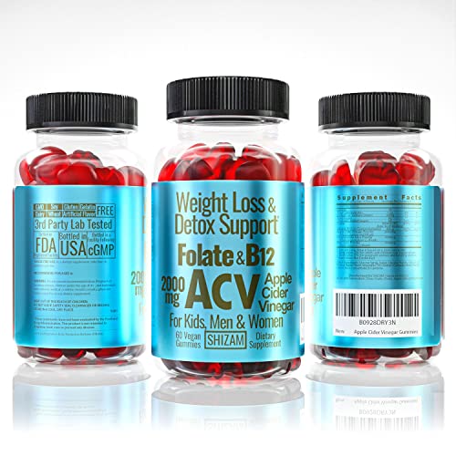 Shizam Weight Loss Detox Gummies. for Kids & Women w/Beet Root & 2000mg ACV Apple ShizamBuy Supplements Australia
