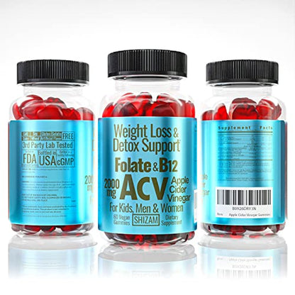 Shizam Weight Loss Detox Gummies. for Kids & Women w/Beet Root & 2000mg ACV Apple ShizamBuy Supplements Australia