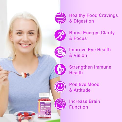 VZOXAINS 2 Pack Saffron Supplement Gummies, Sugar Free Saffron Extract with Magnesium VZOXAINSBuy Supplements Australia