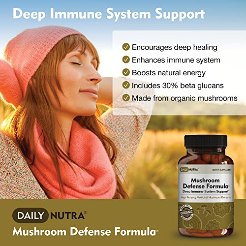 DailyNutra Mushroom Defense Formula - Immune Support Supplement | Organic DailyNutraBuy Supplements Australia