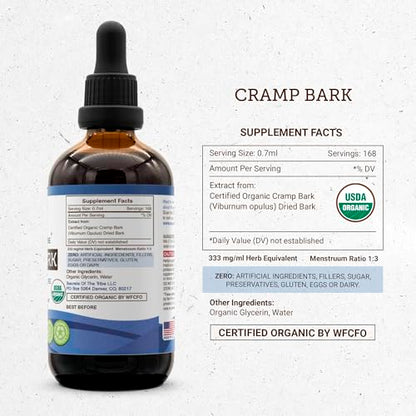 Secrets of the Tribe Cramp Bark USDA Organic | Alcohol-Free Extract, High-Potency Herbal Drops Secrets of the TribeBuy Supplements Australia