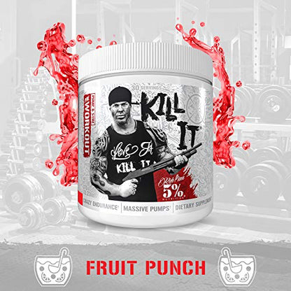 5% Nutrition Rich Piana Kill It Pre Workout Powder w/Creatine, Jitter-Free Caffeine 5% NutritionBuy Supplements Australia