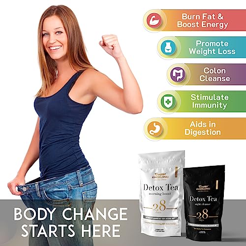 EVERLONG Detox Tea 28 Day Morning Boost Tea and Night Cleanse Tea, Burn Fat and Boost EVERLONGBuy Supplements Australia