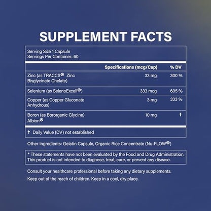 Amarna Alchemy Vitality Trace Minerals Supplement - Zinc with Copper, Selenium Amarna AlchemyBuy Supplements Australia
