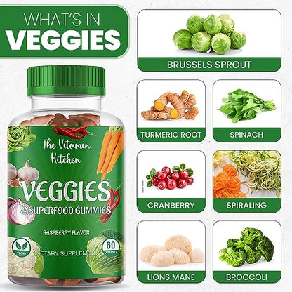 The Vitamin Kitchen Fruit and Veggies Gummies-120 Chews 60 Super Fruits The Vitamin KitchenBuy Supplements Australia