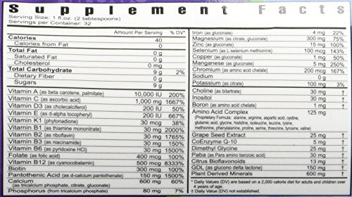 Youngevity Ultimate Classic® - Mega Multi-Vitamin & Mineral Complex - 16 Vitamins, 70+ Minerals, 12+ Amino Acids, Grape Seed, CoQ10, and More - Highly Absorbable Liquid (32 Fl Oz - Pack of 1) YoungevityBuy Supplements Australia