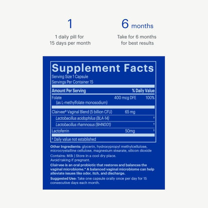 Bonafide Clairvee – Relief from Vaginal Odor^ – Hormone-Free, Drug-Free Vaginal Probiotic – Reduces Odor^ BonafideBuy Supplements Australia