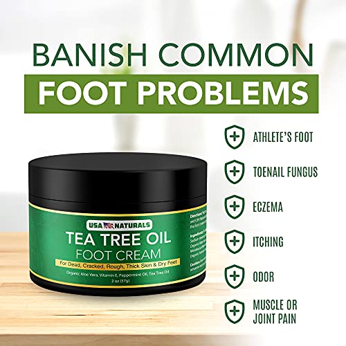 Tea Tree Oil Foot Cream For Dry Cracked Heels Repair - Natural Foot Cream For Dry Cracke USA NaturalsBuy Supplements Australia