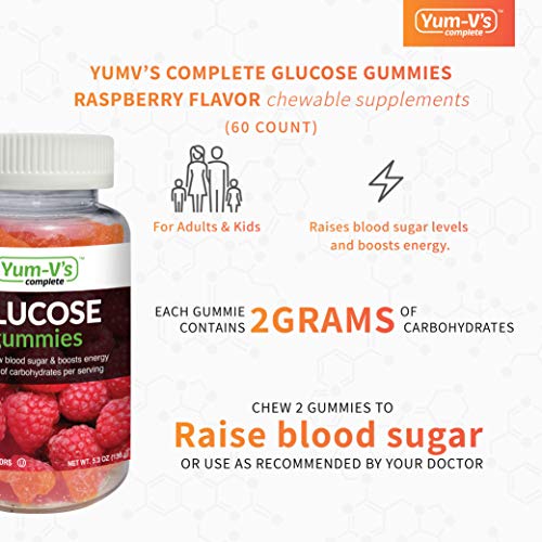 YumVs Complete Glucose Gummies, Raspberry Flavor, (60 Ct); Chewable YUM-V'SBuy Supplements Australia