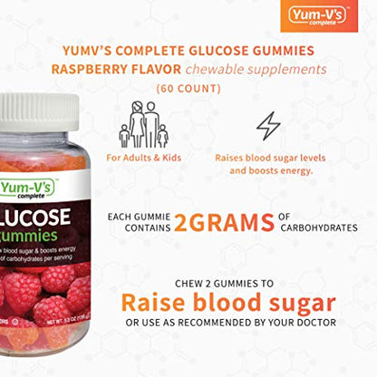 YumVs Complete Glucose Gummies, Raspberry Flavor, (60 Ct); Chewable YUM-V'SBuy Supplements Australia