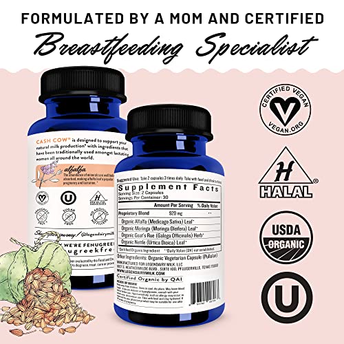 Legendairy Milk Cash Cow Lactation Supplement, Moringa, Alfalfa, and Goat's Rue Legendairy MilkBuy Supplements Australia