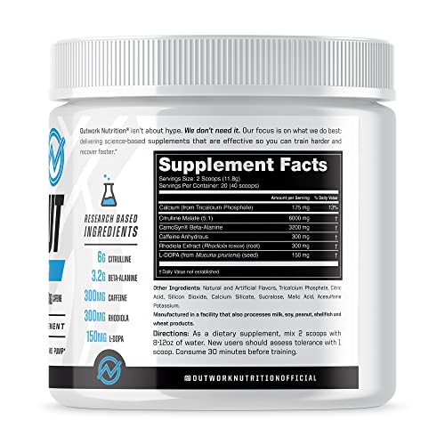 Outwork Nutrition Pre-Workout Supplement with Nootropics - Energy & Mental Focus Outwork NutritionBuy Supplements Australia