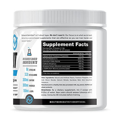Outwork Nutrition Pre-Workout Supplement with Nootropics - Energy & Mental Focus Outwork NutritionBuy Supplements Australia