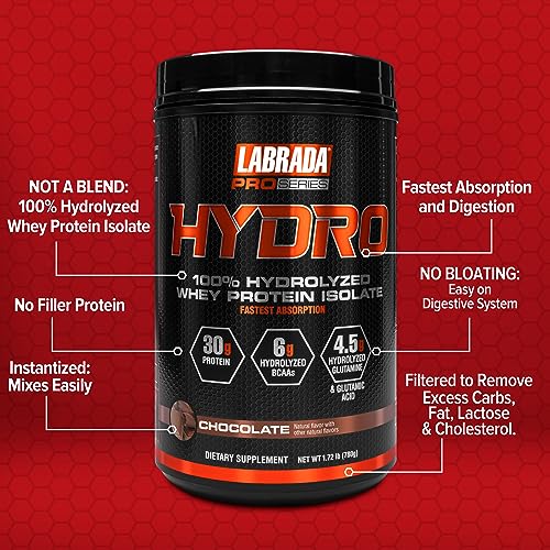 Labrada Hydro 100% Pure Hydrolyzed Whey Protein Isolate Powder, Lactose Free LabradaBuy Supplements Australia