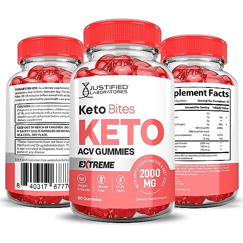 Keto Bites Keto ACV Gummies Extreme Formula 2000MG Vegan Non GMO with Pomegranate Justified LaboratoriesBuy Supplements Australia