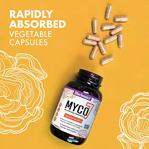 Bluebonnet Nutrition Myco-7 Mushroom Defense – 7 Organically Grown U.S. Whole BluebonnetBuy Supplements Australia