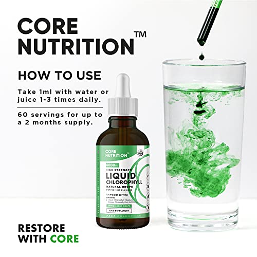Core Nutrition Liquid Chlorophyll Drops for Water - 2 Fl. Oz for 60 Servings - 2 Month Supply Core NutritionBuy Supplements Australia