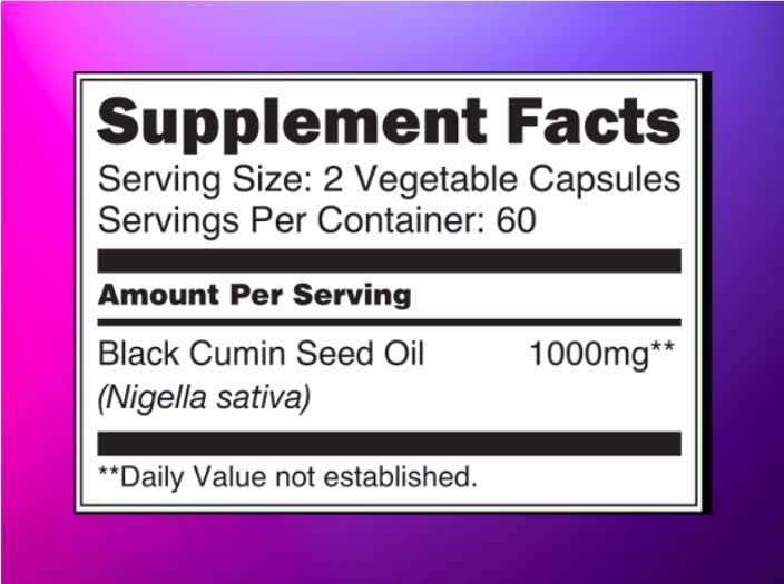 Black Seed Oil Capsules 1000mg - Premium Black Cumin Seed Oil Capsules - Black Seed Blossom NatureBuy Supplements Australia