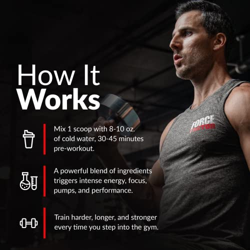 FORCE FACTOR Test X180 Pre-Workout Powder & Energy Supplement, Boost Focus Force FactorBuy Supplements Australia