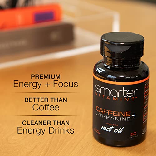 200mg Caffeine Pills - MCT Oil from 100% Coconuts + 100mg L-Theanine, Advanced Energy SmarterVitaminsBuy Supplements Australia