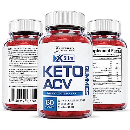 Justified Laboratories X Slim Keto ACV Gummies 1000MG Xslim Vegan Non GMO with Pomegranate Justified LaboratoriesBuy Supplements Australia