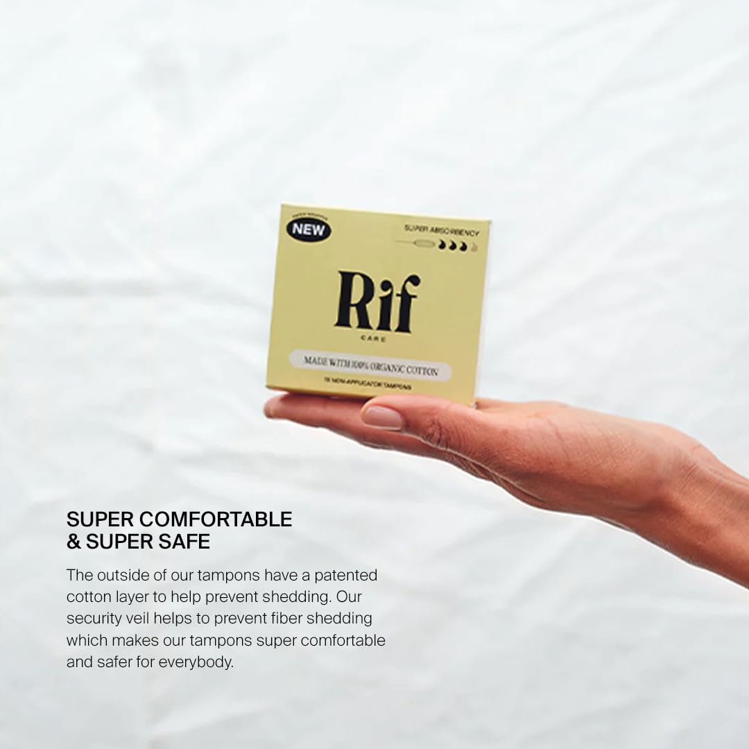 Rif Care Highly Absorbent Tampons, Organic Cotton, Non-Applicator (Super Absorbency Tampons) 18 Count Rif careBuy Supplements Australia