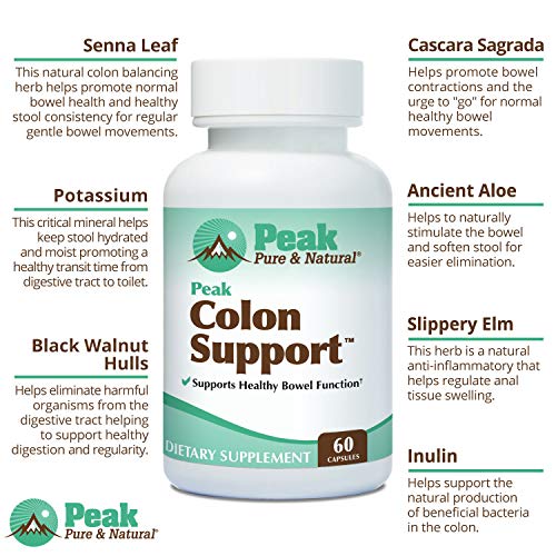 Peak Pure & Natural Colon Support - Colon Cleanse and Detox Supplement for Digestive Peak Pure & NaturalBuy Supplements Australia