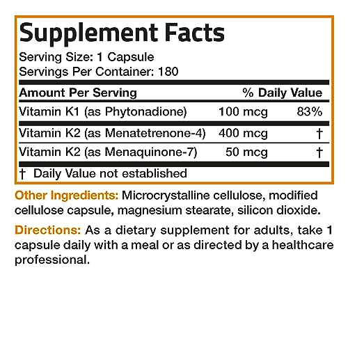 Vitamin K Triple Play (Vitamin K2 MK7 / Vitamin K2 MK4 / Vitamin K1) Full Spectrum BronsonBuy Supplements Australia