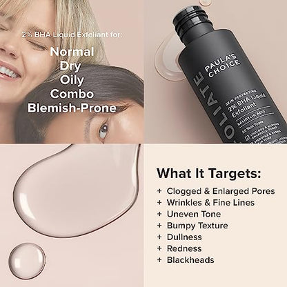 Paula's Choice Skin Perfecting 2% BHA Liquid Salicylic Acid Exfoliant Duo Paula's ChoiceBuy Supplements Australia