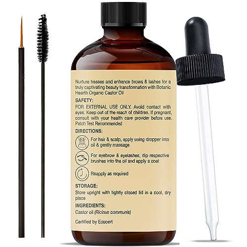 Botanic Hearth Castor Oil | USDA Certified Organic |100% Pure & Hexane Free | Cold Pressed | Growth Botanic HearthBuy Supplements Australia
