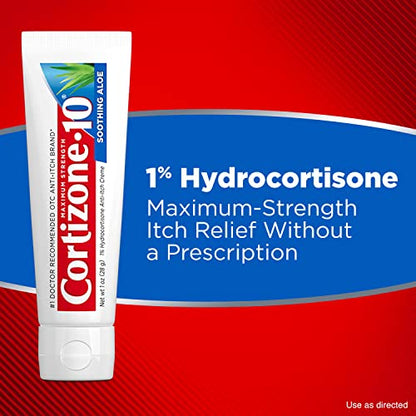 Cortizone 10 Maximum Strength Anti-Itch Cream with Soothing Aloe, 1% Hyd Cortizone 10Buy Supplements Australia
