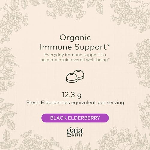 Gaia Herbs Black Elderberry (Sambucus Nigra) Extra Strength Gummies Gaia HerbsBuy Supplements Australia