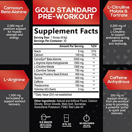 Pre-Workout Powder with Beta-Alanine & Caffeine for Energy, L-Citrulline & L-Arginine SILVERONYXBuy Supplements Australia