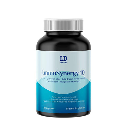 Colostrum-LD ImmuSynergy 10 Capsules - 120 Count-Immune Fortifying Ingredients - Vitamin C, D3, Zinc, Beta Glucan, Quercetin GastroDefenseBuy Supplements Australia
