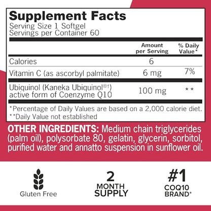 Qunol Ubiquinol CoQ10 100mg Softgels, Qunol Mega Ubiquinol 100mg - Superior Absorpti QunolBuy Supplements Australia