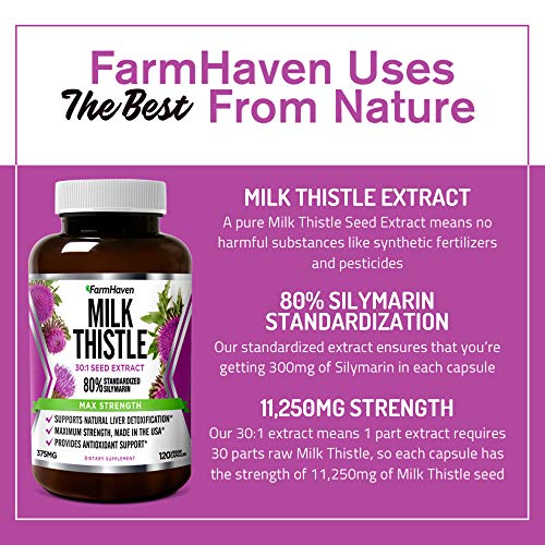 FarmHaven USDA Organic Milk Thistle Capsules | 11250mg Strength | 30X Concentrated FarmHavenBuy Supplements Australia