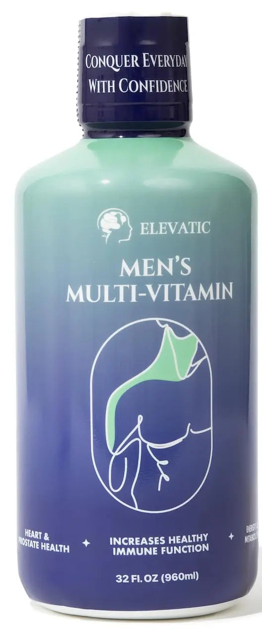 Elevatic Multivitamin for Men | 32 Fl.oz (960ml) | Superior Tasting | All Natural | Energy Booster Liquid Multivitamin ElevaticBuy Supplements Australia