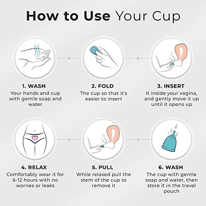 CareCup Menstrual Cups - Set of 2 Reusable Period Cups - Premium Design with Soft, Flexible CarecupBuy Supplements Australia