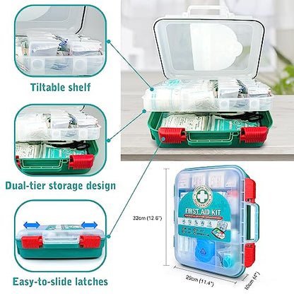 General Medi 420 Pieces Professional First Aid Kit - HardCase First Aid Box - Contains General MediBuy Supplements Australia