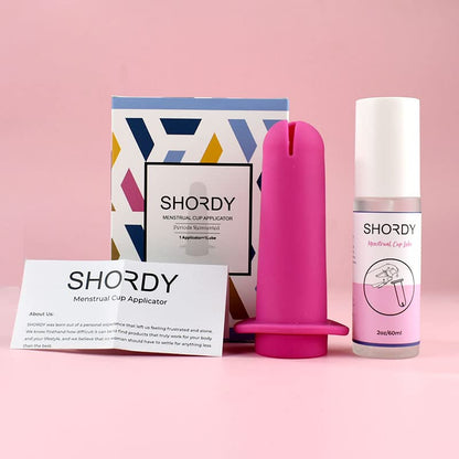 SHORDY Applicator Tool for Menstrual Cups for Easy Insertion with Lube Gel, Reusable Period Cup SHORDYBuy Supplements Australia