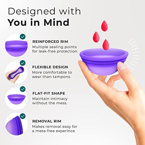 Ecoblossom Menstrual Original Disc - Set of 2 Reusable Period Discs Regular (Small & Large (Pack of 2)) EcoBlossomBuy Supplements Australia