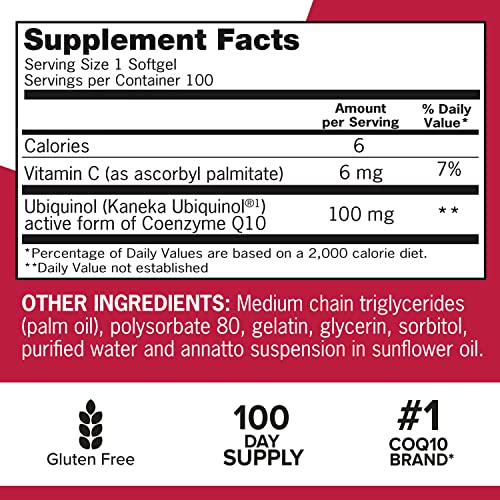 Qunol Mega Ubiquinol 100mg CoQ10, Superior Absorption, Patented Water and Fat Soluble QunolBuy Supplements Australia