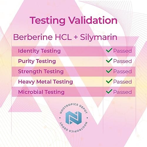 Nootropics Depot Berberine HCL + Silymarin Capsules | 500mg + 90mg | 180 Count Nootropics DepotBuy Supplements Australia