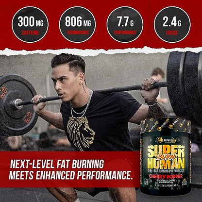 ALPHA LION Superhuman Burn 2-in-1 Metabolism Booster Pre Workout ALPHA LIONBuy Supplements Australia