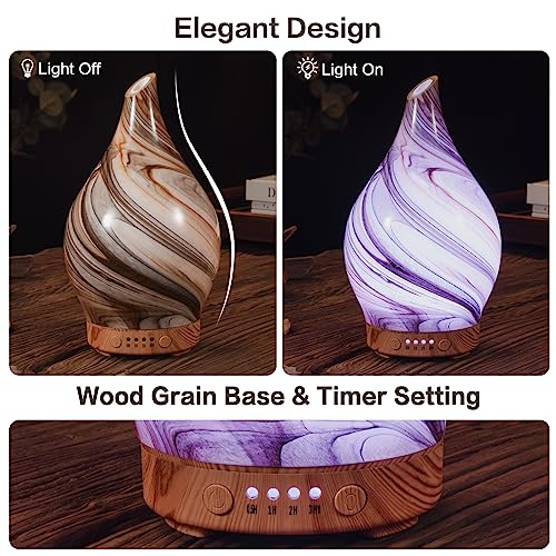 Porseme 100ml Glass Essential Oil Diffuser Aromatherapy Ultrasonic Cool Mist Humidifier 4 Running Hours PorsemeBuy Supplements Australia