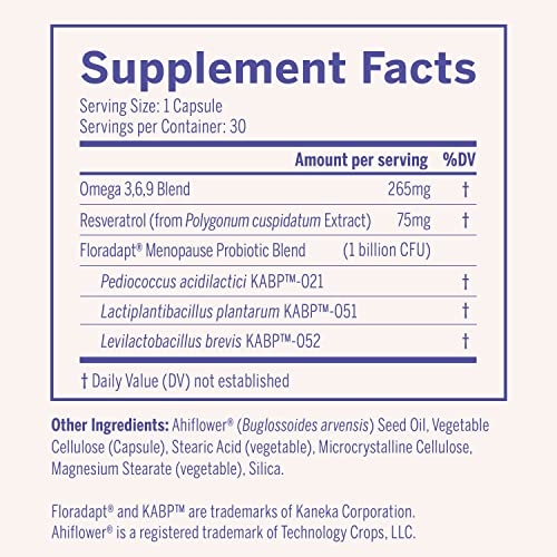 Nouri Menopause Health Probiotic, Menopause Relief for Women - Resveratrol Capsules NouriBuy Supplements Australia