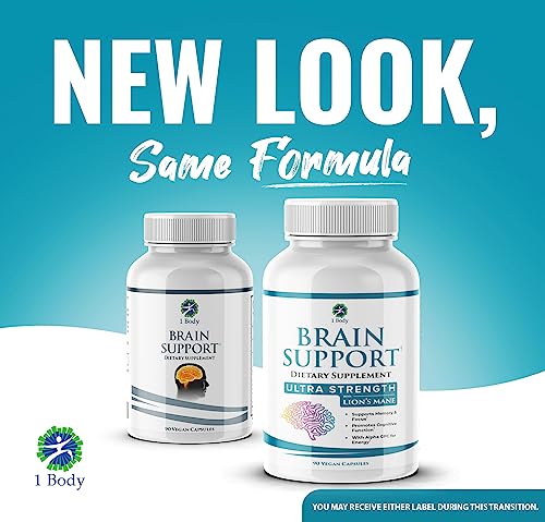 1 Body Brain Support: Twin Pack - 90 Capsules Each - Alpha GPC