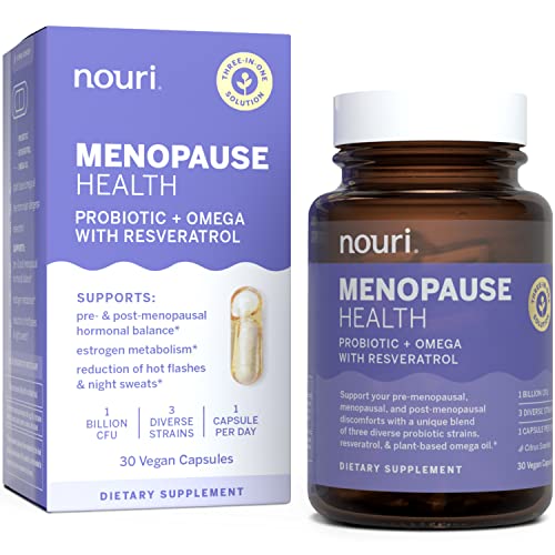 Nouri Menopause Health Probiotic, Menopause Relief for Women - Resveratrol Capsules 
