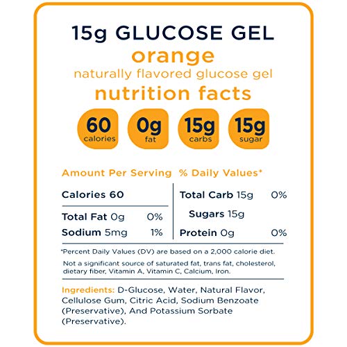 Transcend Glucose Gel Packs - Orange, 60 Pack (1.1oz Each) - FSA/HSA TranscendBuy Supplements Australia